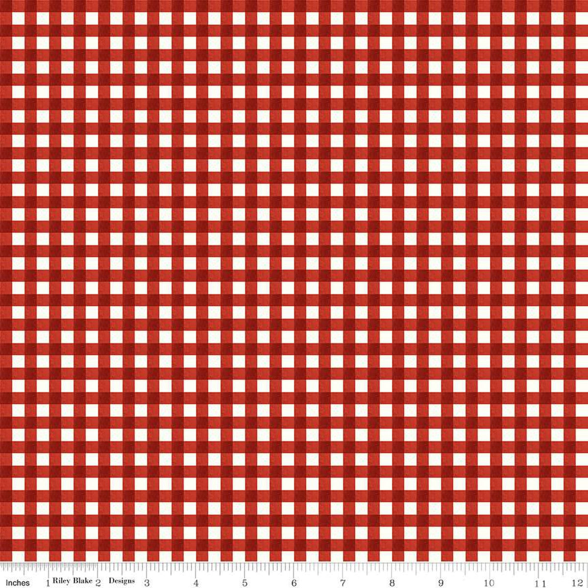 Charming Christmas-Gingham in Red from Riley Blake Designs
