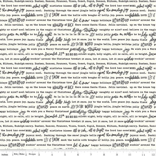Charming Christmas-Words in Cloud from Riley Blake Designs