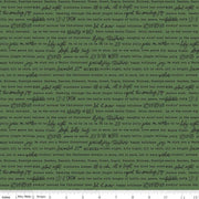 Charming Christmas-Words in Green from Riley Blake Designs