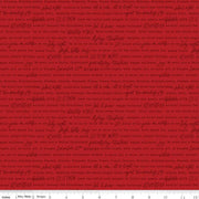 Charming Christmas-Words in Red from Riley Blake Designs