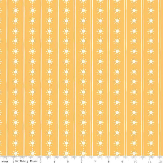 Happy Rays in Yellow from the Two by Two Collection - Riley Blake Fabrics