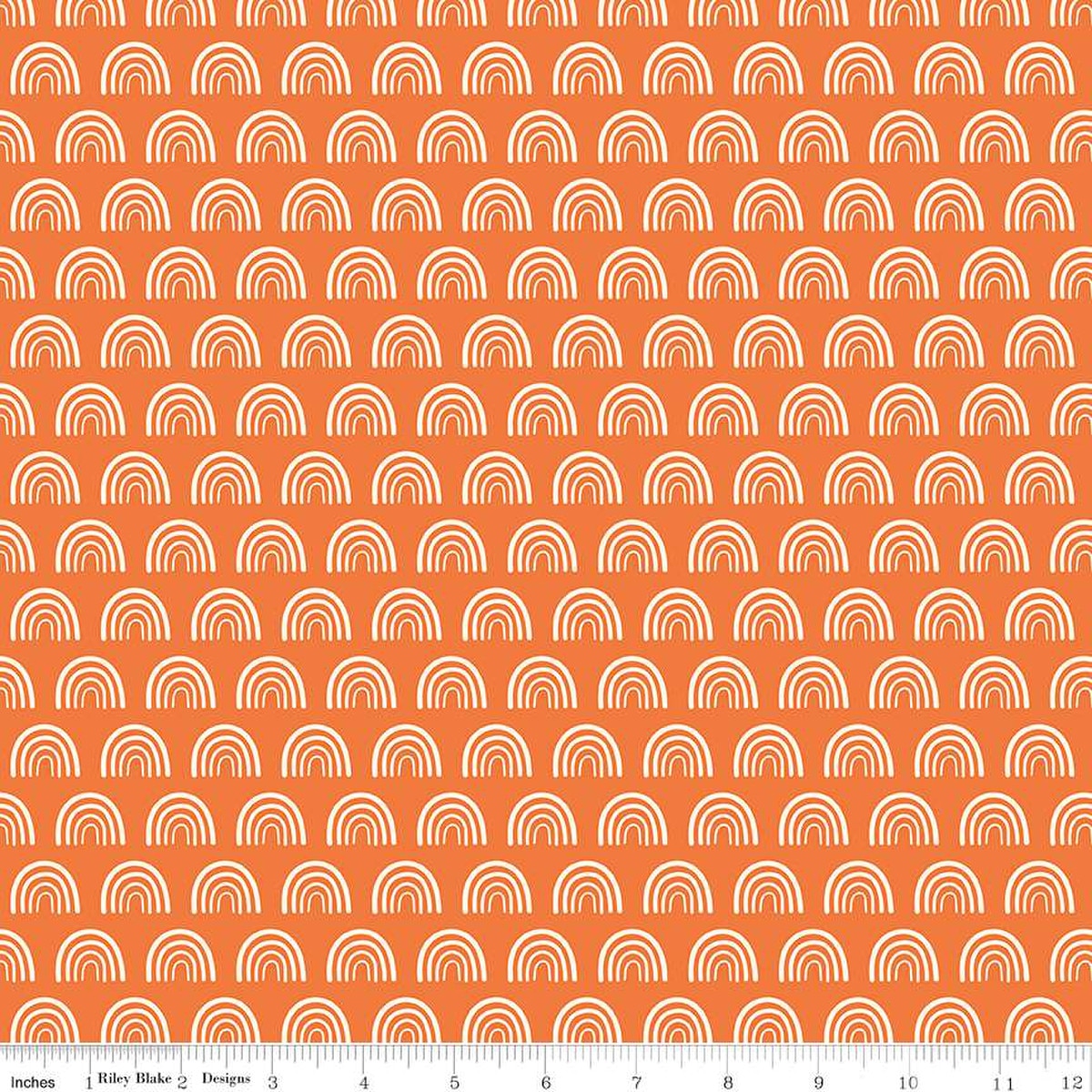 Chasing Rainbows in Orange from the Two by Two Collection - Riley Blake Fabrics
