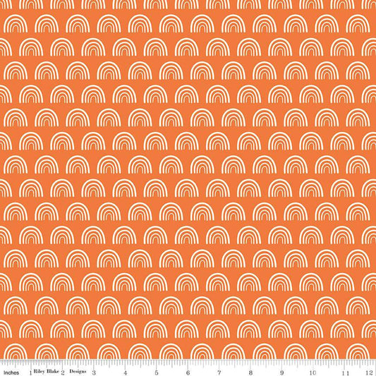 Chasing Rainbows in Orange from the Two by Two Collection - Riley Blake Fabrics