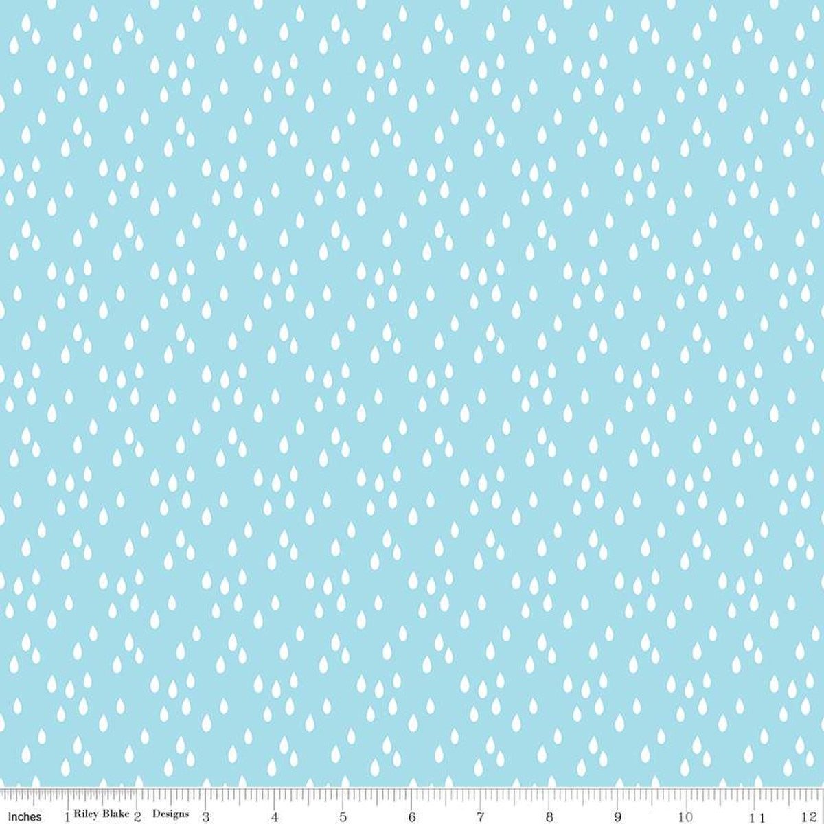 Rainy Day in Sky from the Two by Two Collection - Riley Blake Fabrics