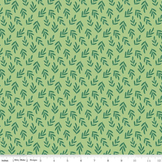 Branchy Bliss in Green from the Two by Two Collection - Riley Blake Fabrics