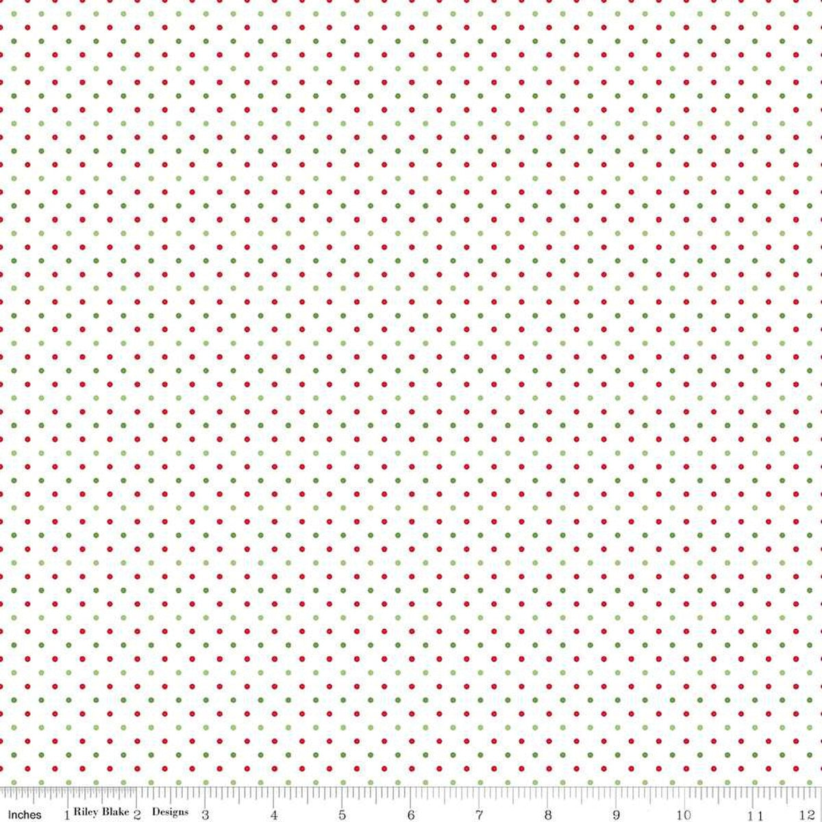 Swiss Dot-Christmas in White from Riley Blake Designs