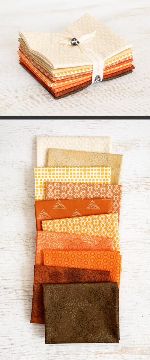 Pumpkin Spice Elements 10 Fat Quarter Bundle from Art Gallery Fabrics