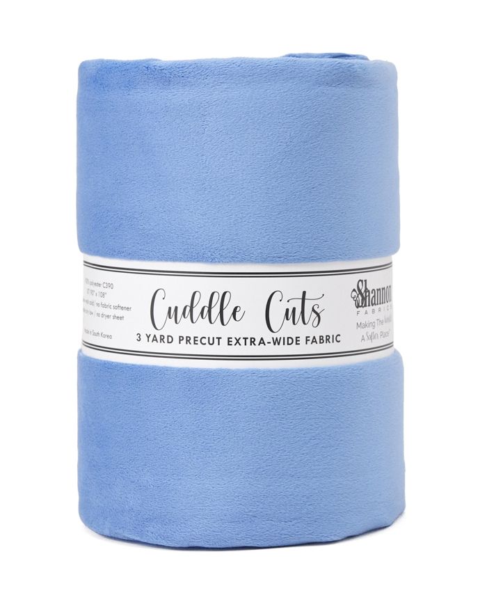 110" Extra Wide Minky - 3 Yard Cut of BLUEBELL Smooth - 108"x110"