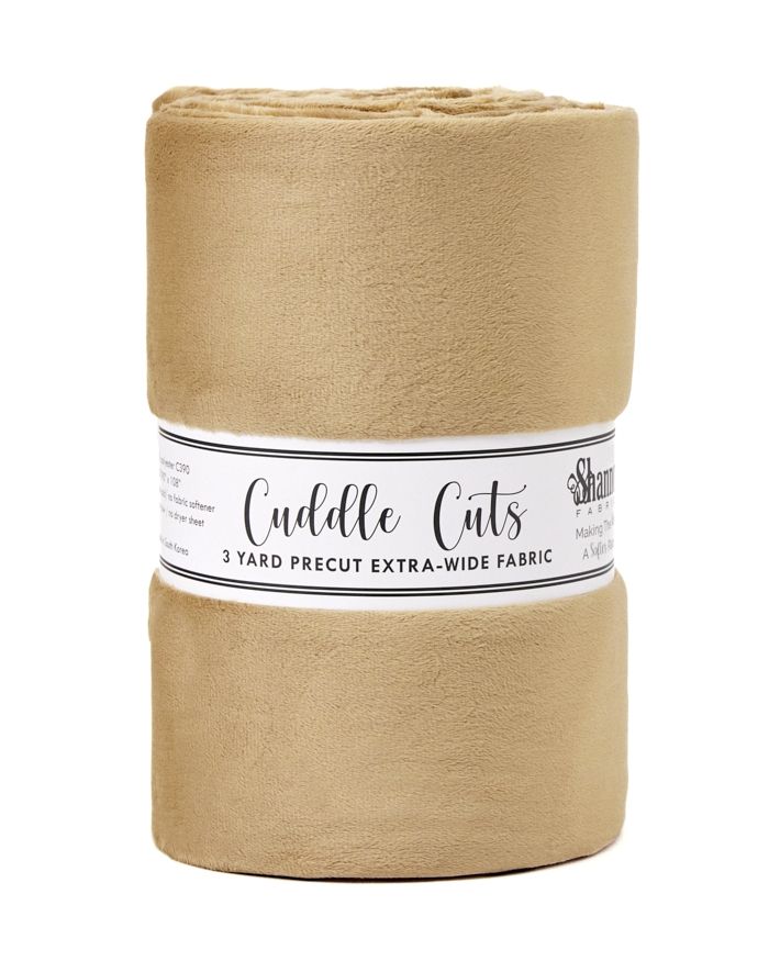 110" Extra Wide Minky - 3 Yard Cut of CAPPUCCINO Smooth - 108"x110"