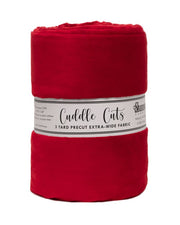 110" Extra Wide Minky - 3 Yard Cut of CARDINAL Smooth - 108"x110"
