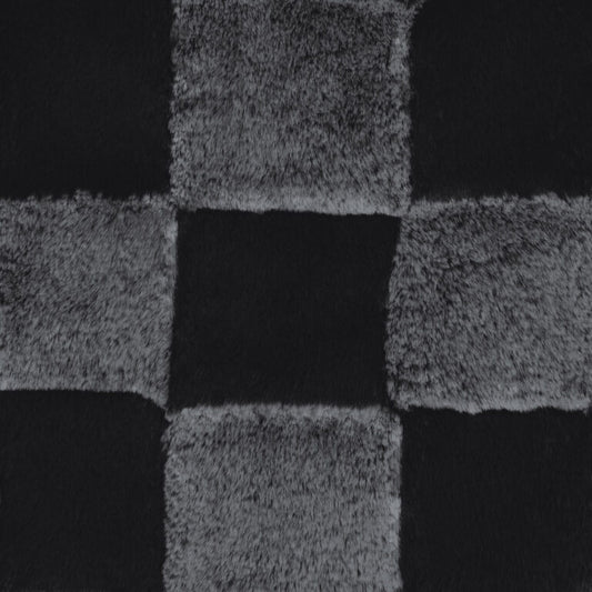 Minky -Discontinued- Checkers BLACK Luxe Snuggle From EZ Fabric