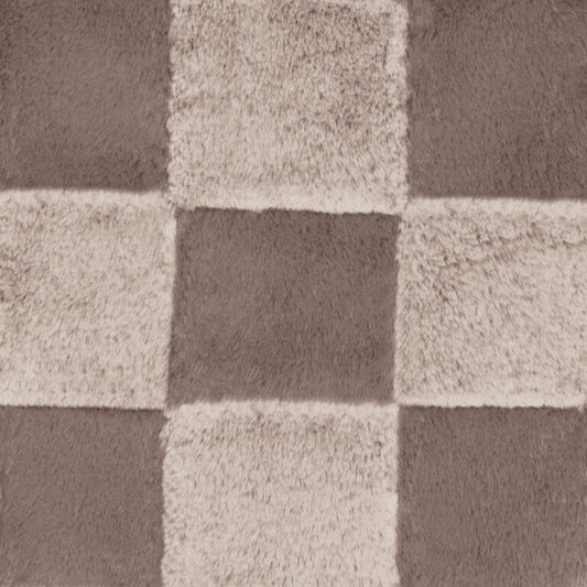 Minky -Discontinued- Checkers FOSSIL Luxe Snuggle From EZ Fabric