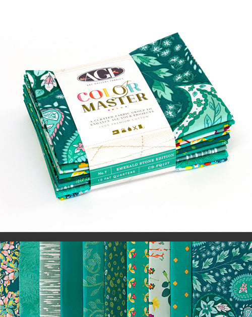Emerald Stone Color Master 10 Fat Quarter Bundle from Art Gallery Fabrics