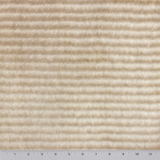 Minky -Lux Snuggle Dakota BEIGE/WHITE From EZ Fabric