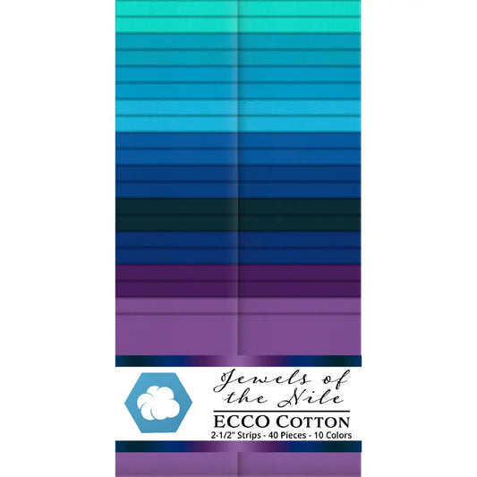 Jelly Roll - Jewels of the Nile Strip Pack - 40 pieces of 2.5"x44" Strips
