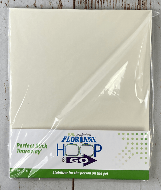 Floriani Hoop N Go 10" Perfect Stick Tearaway -FPS 10"x12" - 25 PK