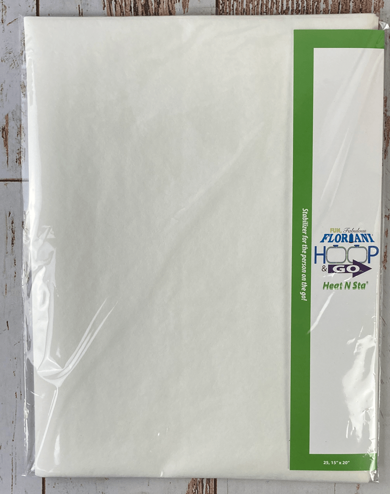Floriani Hoop N Go 15" Heat N Sta Fusible Tearaway -FHS 15"x20" - 25 PK