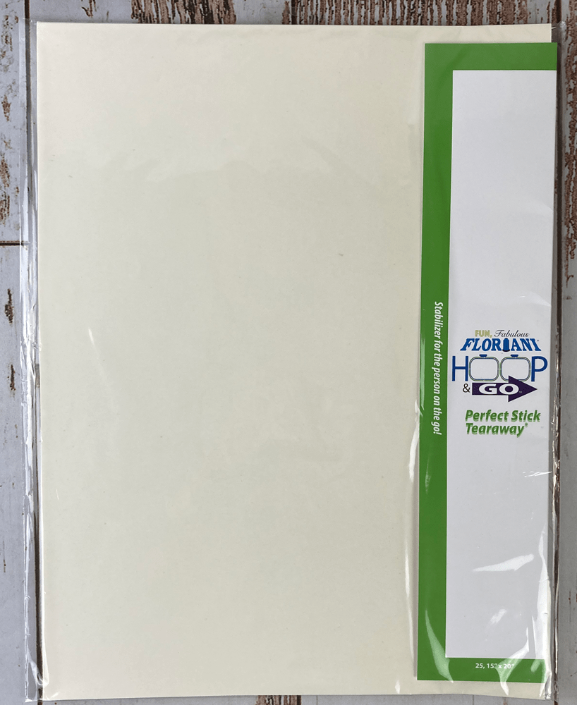 Floriani Hoop N Go 15" Perfect Stick Tearaway -FPS 15"x20" - 25 PK