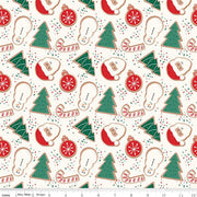 Flannel - Christmas Cookies on Cream From Riley Blake Fabric by Mind's Eye