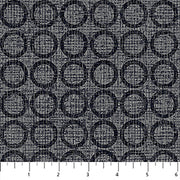 Flannel - Urban Oasis Circles in Charcoal from Northcott Fabrics