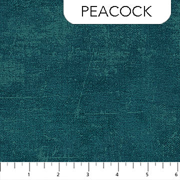 Flannel - Canvas Peacock from Northcott Fabrics
