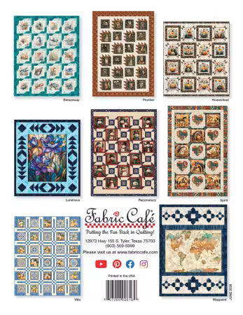 Panel Pizazz 3 Yard Quilt Book from Fabric Cafe - 8 Patterns