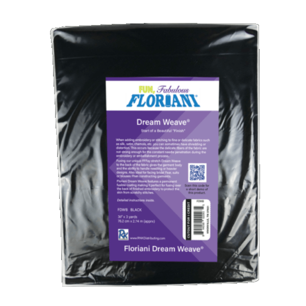 Floriani Dream Weave (Fusible) Black 30" x 3 yds