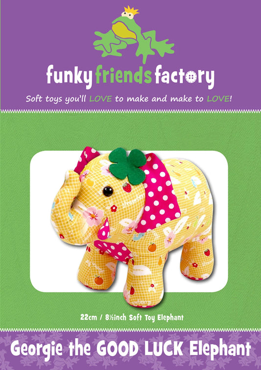 Funky Friends Pattern - Georgie The Good Luck Elephant