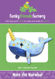 Funky Friends Pattern - Nate The Narwhal