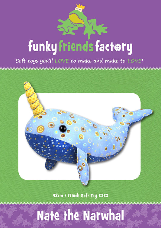 Funky Friends Pattern - Nate The Narwhal