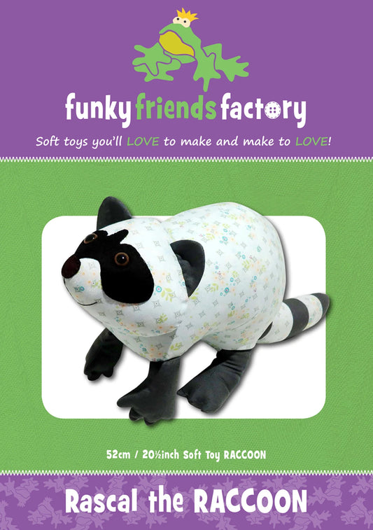 Funky Friends Pattern - Rascal Raccoon