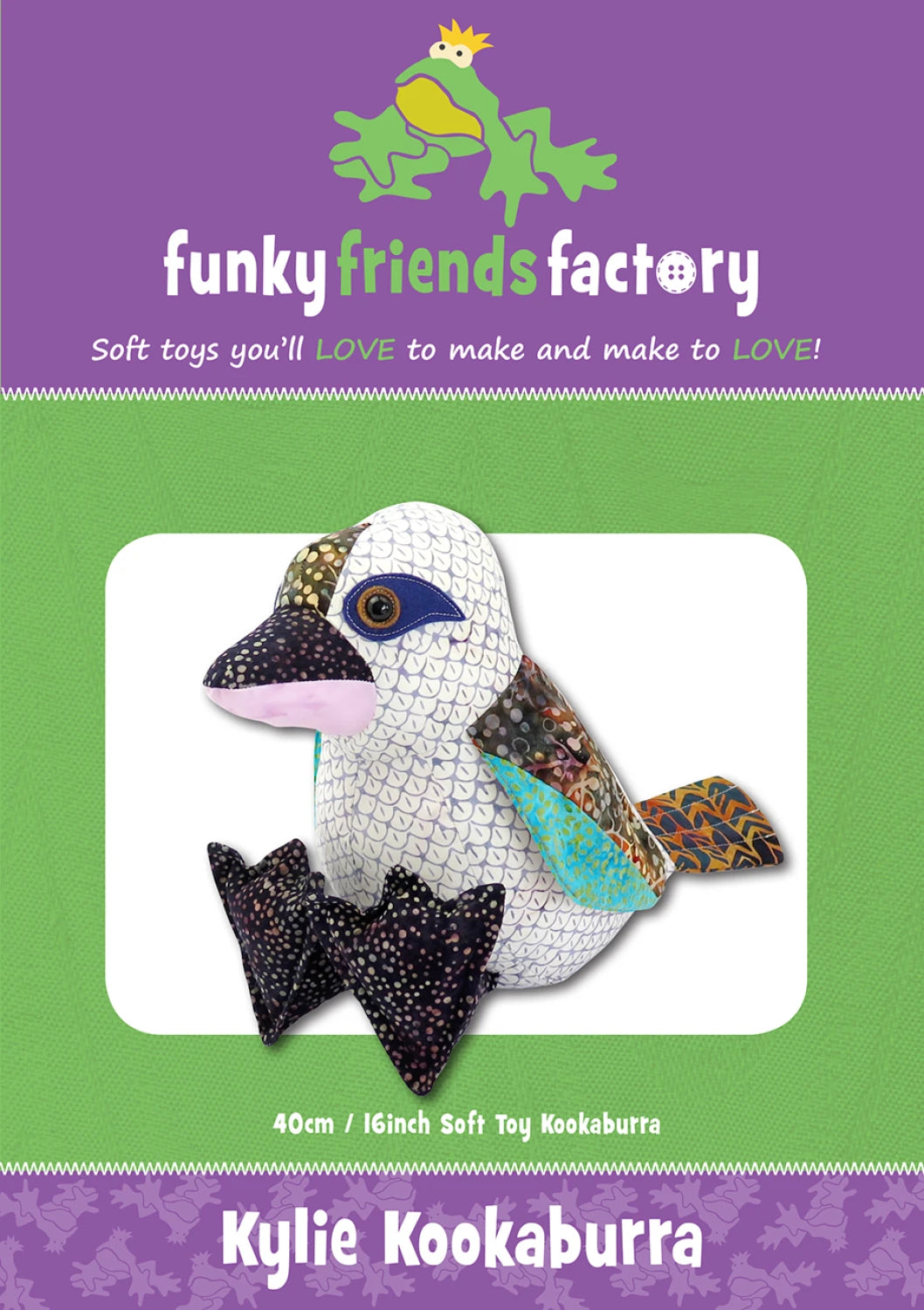 Funky Friends Pattern - Kylie Kookaburra