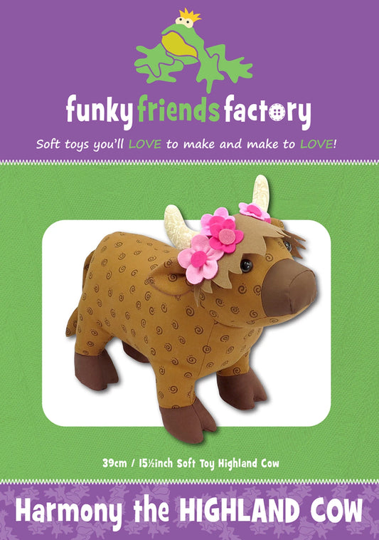 Funky Friends Pattern - Harmony The Highland Cow