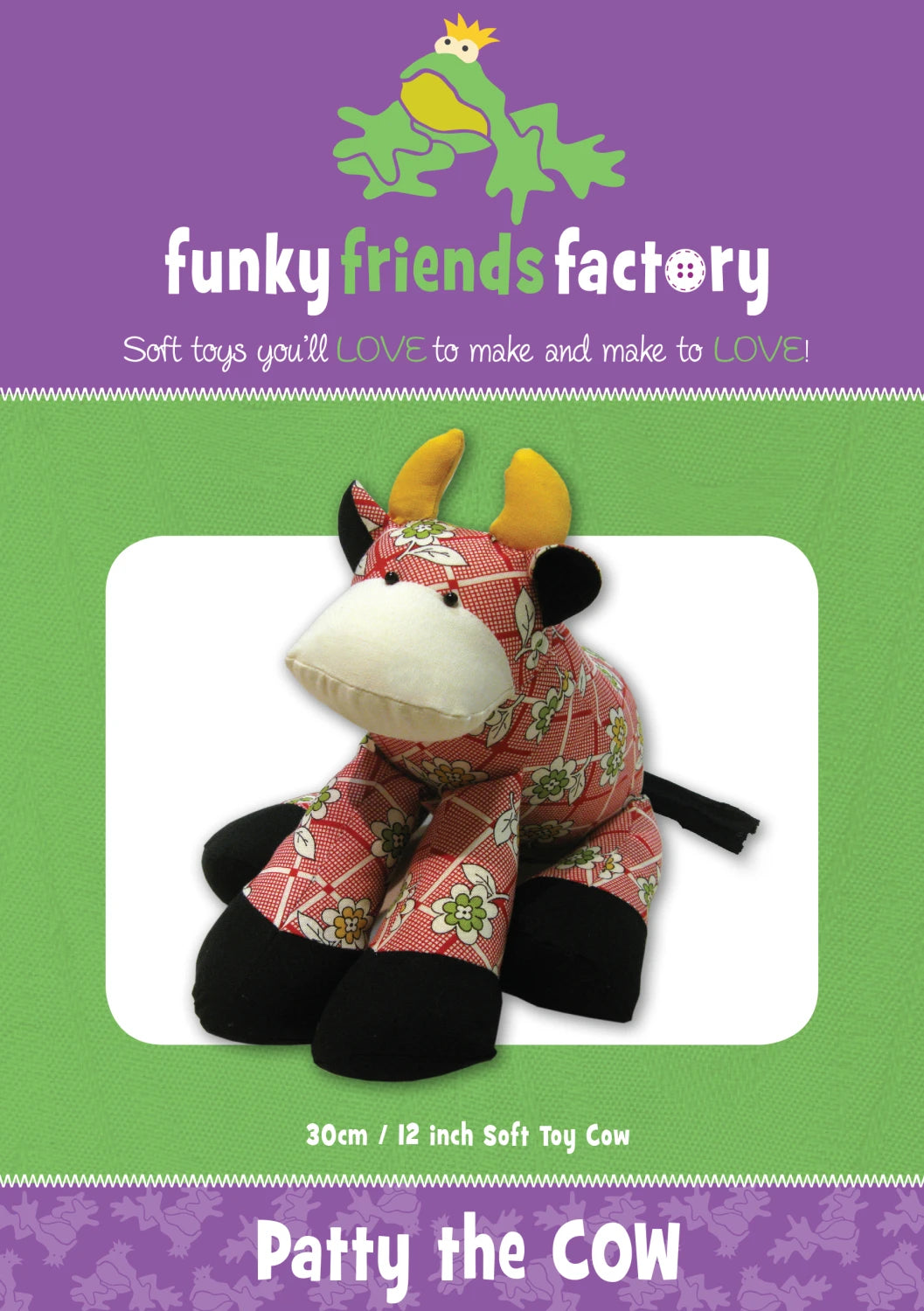 Funky Friends Pattern - Patty The Cow