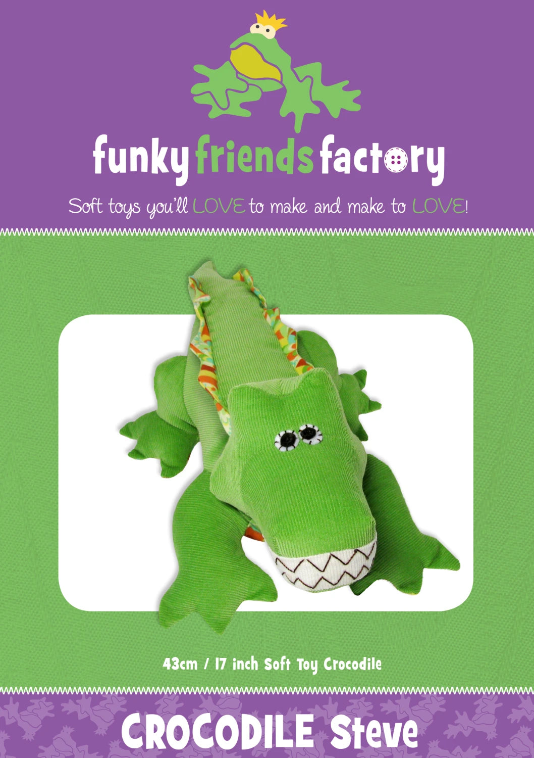 Funky Friends Pattern - Crocodile / Aligator Steve