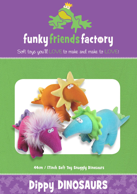 Funky Friends Pattern - Dippy Dinosaurs