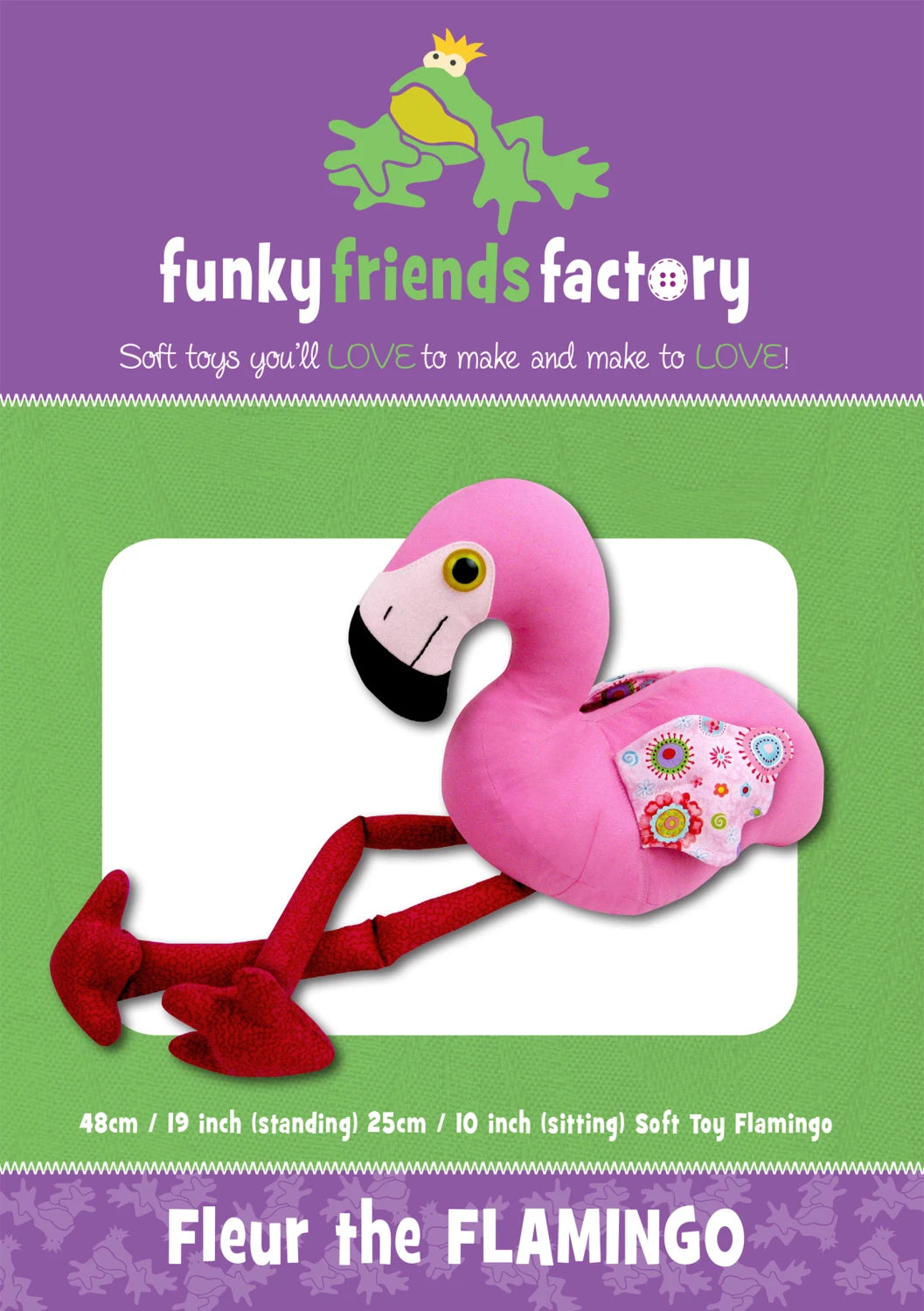 Funky Friends Pattern - Fleur Flamingo