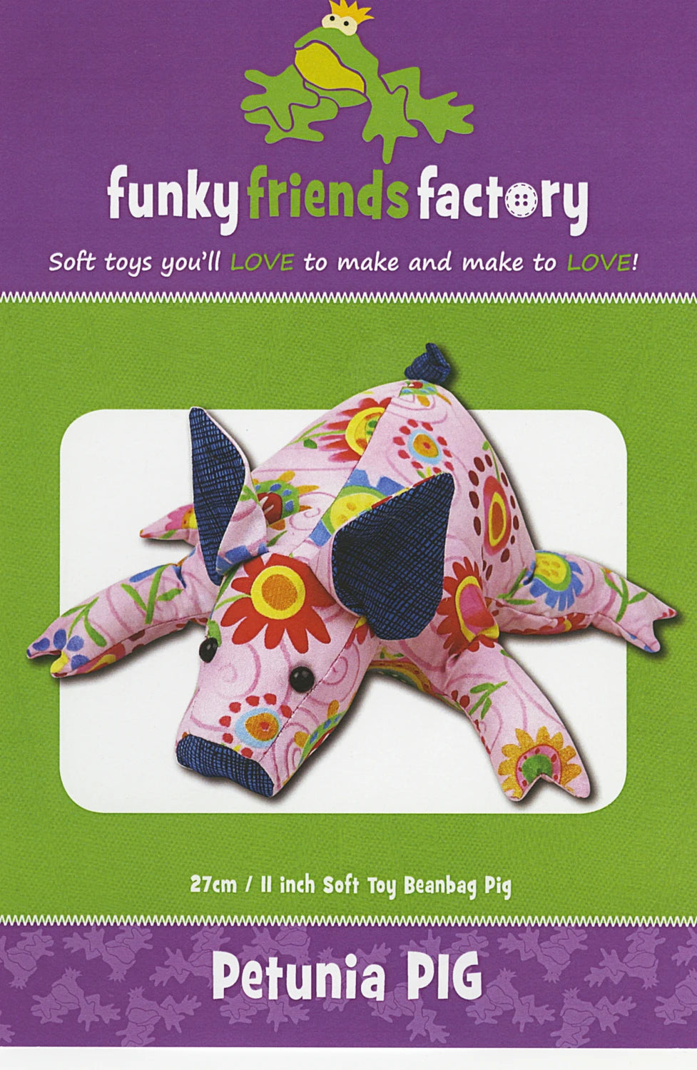 Funky Friends Pattern - Petunia Piglet