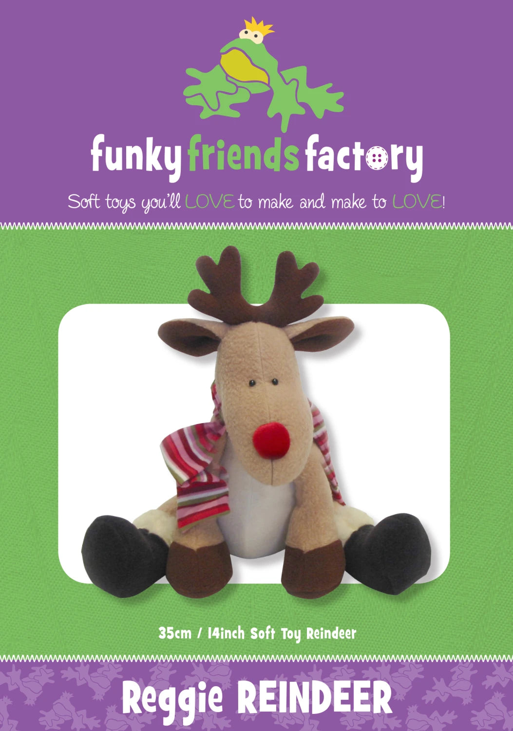 Funky Friends Pattern - Reggie Reindeer