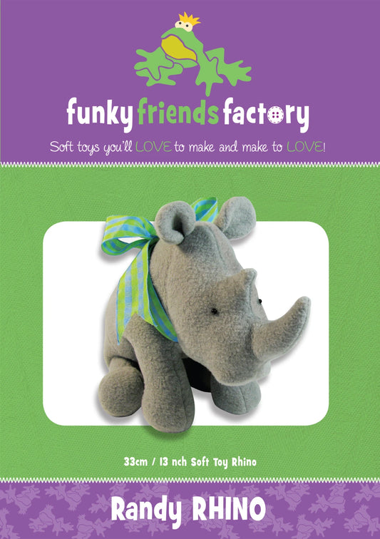 Funky Friends Pattern - Randy Rhino