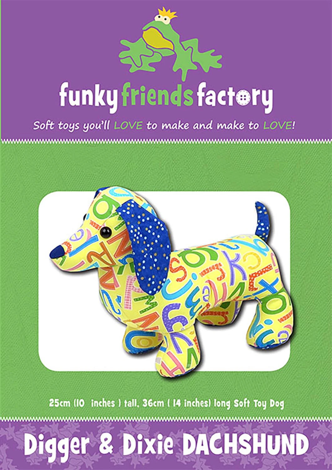 Funky Friends Pattern - Digger & Dixie Dachshund