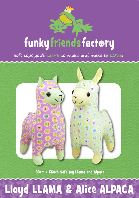 Funky Friends Pattern - Lloyd Llama & Alice Alpaca