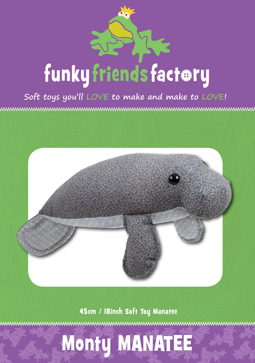 Funky Friends Pattern - Monty The Manatee