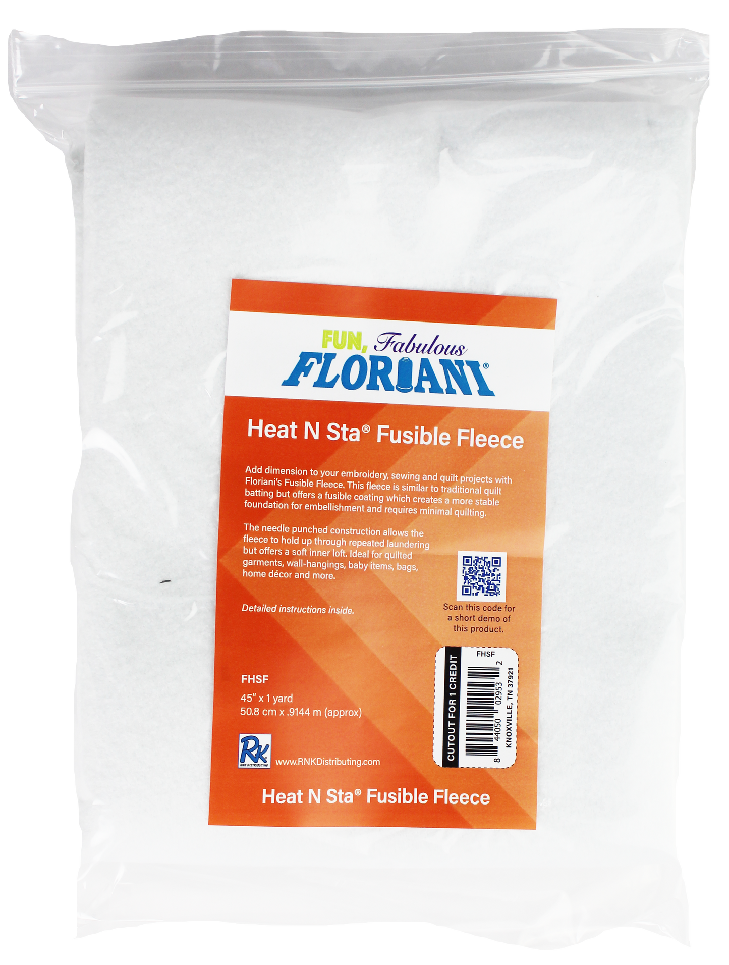 Floriani Heat N Sta Fleece (Fusible) 45" x 1yd