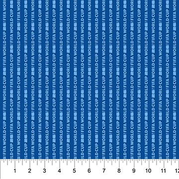 "FIFA World Cup" Stripes in Blue from the FIFA World Cup 26 Collection - Northcott Fabrics