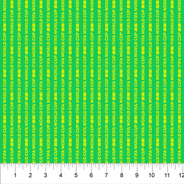 "FIFA World Cup" Stripes in Green from the FIFA World Cup 26 Collection - Northcott Fabrics