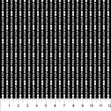 "FIFA World Cup" Stripes in Black from the FIFA World Cup 26 Collection - Northcott Fabrics