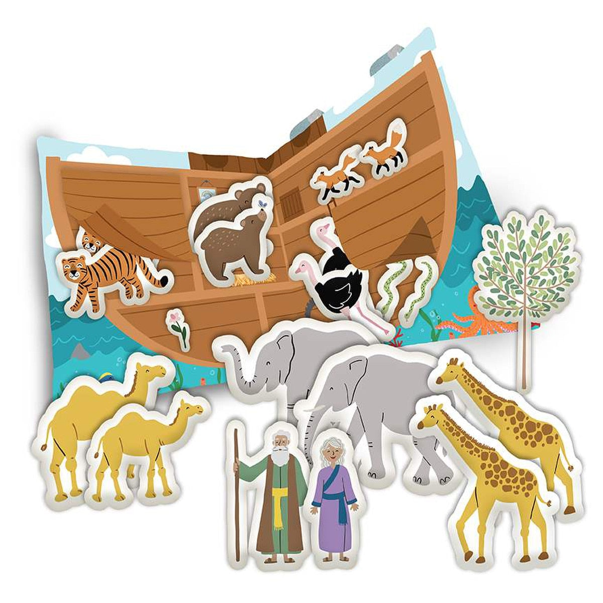 Noah's Ark Quiet Book Felt 36"x48" Panel from the Two By Two Collection - Riley Blake Fabrics