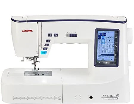 Janome Skyline 7 Anniversary Edition Sewing Machine with AcuFeed Flex System and Extension Table
