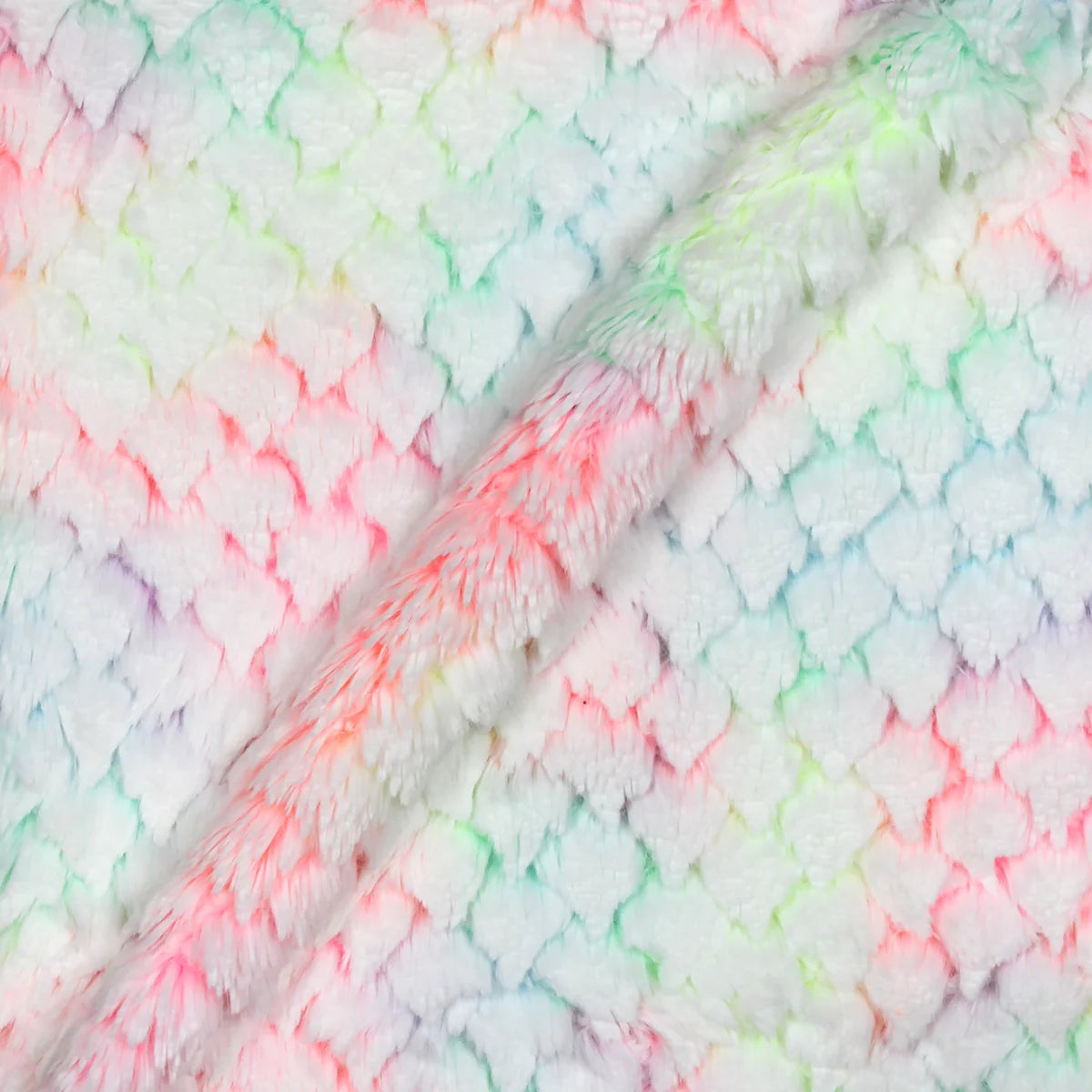 Minky -Lux Snuggle Frosted Tie Dye Modo in PASTEL NEON PINK & PASTEL NEON YELLOW